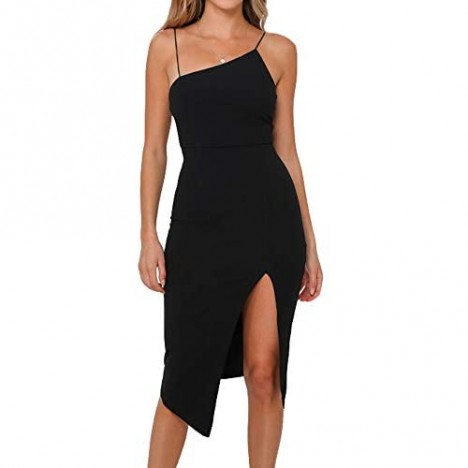 Clubwear for Women Sexy Backless Party Dress Bodycon Side Split Midi Dress