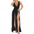 Womens Bandage Side Split V Neck Sleeveless Bodycon Clubwear Maxi Vest Dress