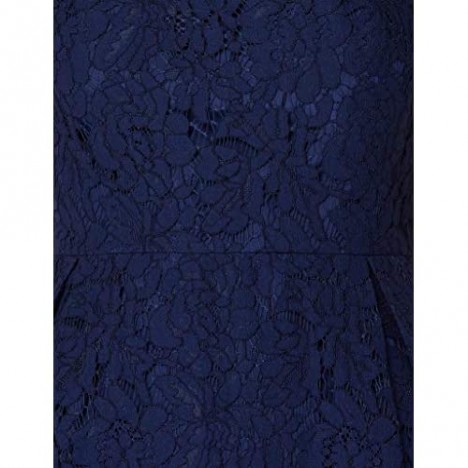 Brand - Truth & Fable Women's Short Sleeve Midi Lace A-Line Dress