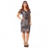 Daisy Vintage Inspired Flapper Dress in Black Silver