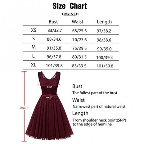 Dressystar V Neck Sleeveless Homecoming Dress Cocktail Tulle Swing Prom Teens Party Gown