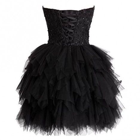 FAIRY COUPLE Tulle Strapless Evening Cocktail Party Homecoming Dress D0237