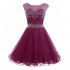 Sarahbridal Women's Short Tulle Beading Homecoming Dresses Prom Party Gowns