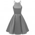 TTYbridal Halter Homecoming Dresses Short Satin Prom Cocktail Gown with Pockets HD010