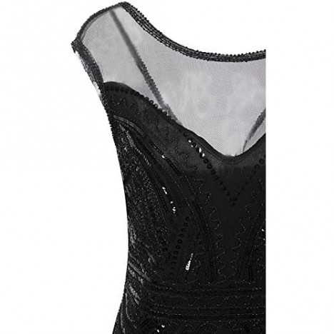 VIJIV 1920s Short Prom Dresses V Neck Inspired Sequins Cocktail Flapper Dress