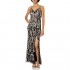 Adrianna Papell Women's Beaded Floral Gown
