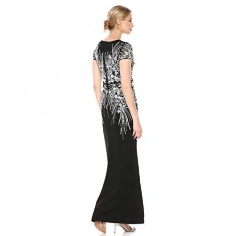 Adrianna Papell Women's Beaded T-Shirt Gown