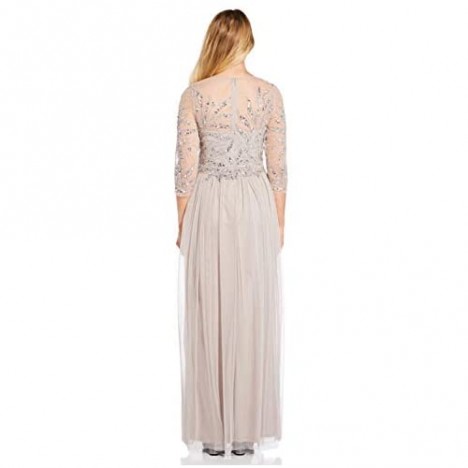 Adrianna Papell Women's Long Beaded Dress