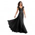 Women's V-Neck A-Line Lace Chiffon Mother of The Bride Dress Long Evening Gown with Pokcets