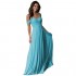 WuliDress Women's Off The A Line Bridesmaid Dress Ruched Prom Party Evening Gown