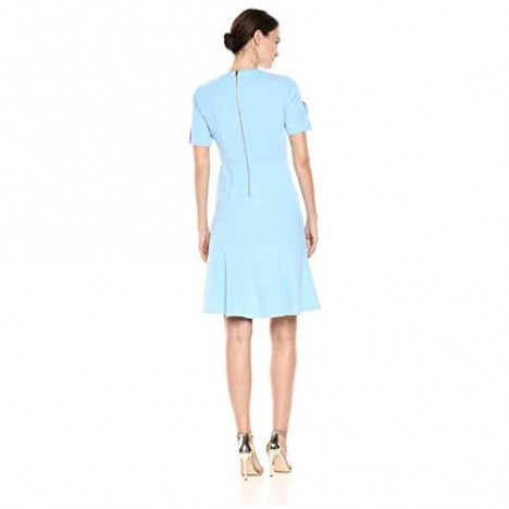 Donna Morgan womens Split Sleeve Fit and Flare Dress