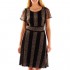 Gabby Skye Women's Plus-Size Seed Knit Lined Striped Dress