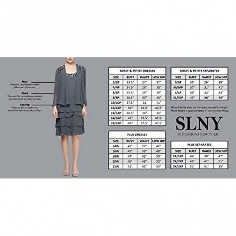 S.L. Fashions Women's Plus-Size Sequin Chiffon Jacket Dress