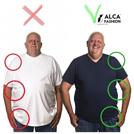 Alca Classic 2pack V-Neck T-Shirt for Big Size Man from XXL-B to 8XL-B