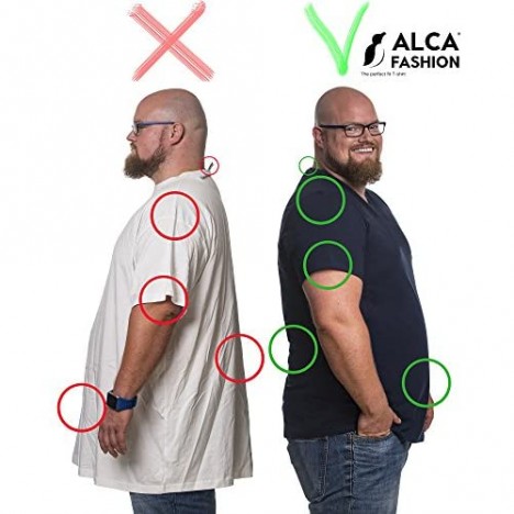 Alca Classic 2pack V-Neck T-Shirt for Big Size Man from XXL-B to 8XL-B