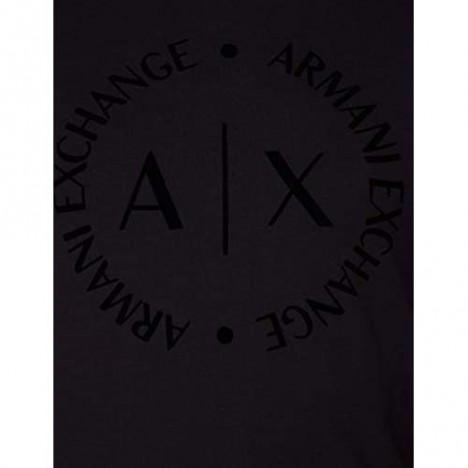AX Armani Exchange Men's Tonal Classic Circle Logo Short Sleeve Tee