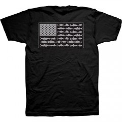 Columbia PFG Americana Saltwater Fish Flag T-Shirt - Black XL