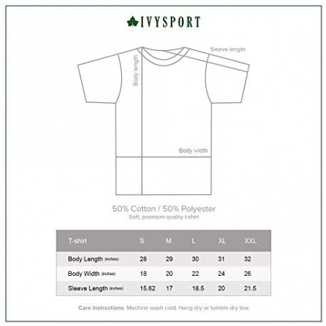 Ivysport Short Sleeve Adult Grey T-Shirt with Classic Arch Logo