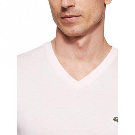 Lacoste Men's Legacy Short Sleeve V-Neck Pima Cotton Jersey T-Shirt