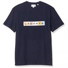 Lacoste Men's Short Sleeve Block Letter Regular Fit T-Shirt