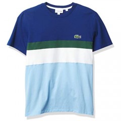 Lacoste Men's Short Sleeve Colorblocked Stripe T-Shirt