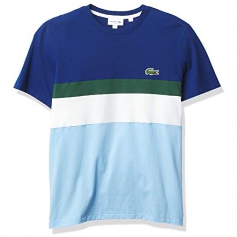 Lacoste Men's Short Sleeve Colorblocked Stripe T-Shirt