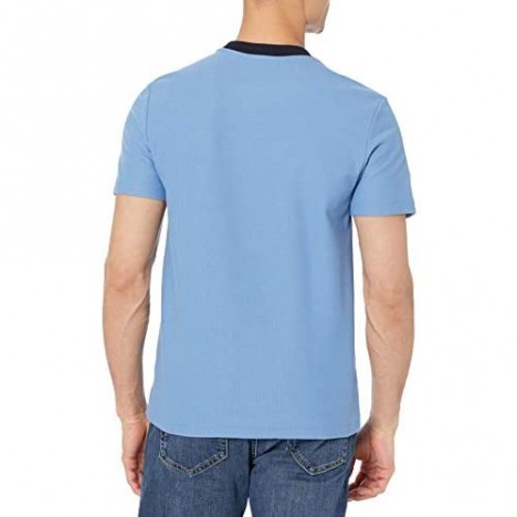 Lacoste Men's Short Sleeve Contrast Collar with Tonal Croc T-Shirt