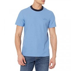 Lacoste Men's Short Sleeve Contrast Collar with Tonal Croc T-Shirt