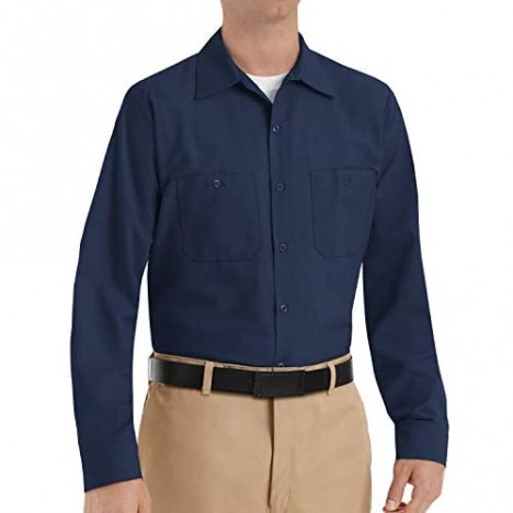 Red Kap mens Industrial Work Shirt Regular Fit Long Sleeve