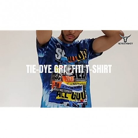 Screenshotbrand Mens Hipster Hip-Hop Urban Tees - NYC Street Fashion Graffiti Animation Print T-Shirt
