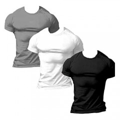 ZUEVI Men's Cotton Slim Fit Athletic Bodybuilding T-Shirts Muscle Short Sleeve Tee