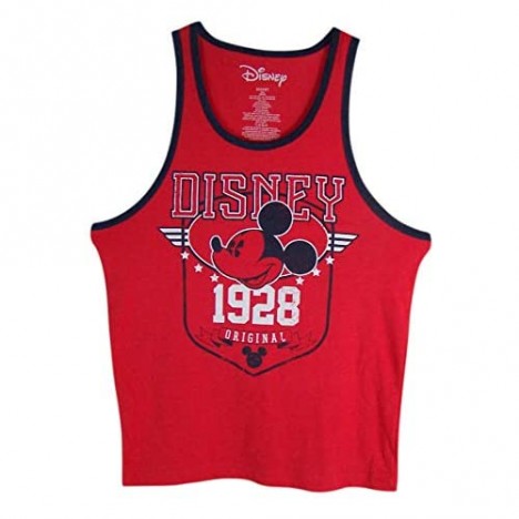 Disney Mens Red Original 1928 Mickey Mouse Tank Shirt