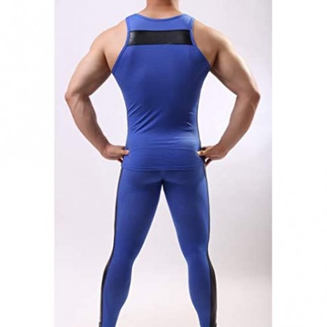 Clothestec Skinny PRO Men's Sports Fitness Mesh Breathable Sleeveless Tank Top