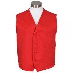 Fame Fabrics 28643 V40 Unisex Vest Left Chest Pocket Red LG