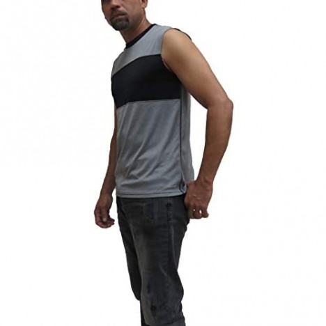 INNER ACTIVE Men's 100% Polyester Muscle Tank