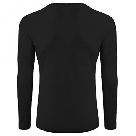 Babioboa Men's Henley Shirt Long Sleeve Casual Basic T-Shirt Beach Yoga Top