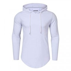 KUULEE Hoodies for Men Fashion Athletic Casual Pullover Lightweight Hooded Sweatshirt Solid Color/Contrast Color