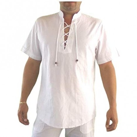 SUNINCANS Men's Casual Egyptia Cotton Henley Tops Shirt