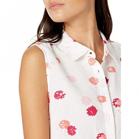 Essentials Women's Sleeveless Linen Shirt