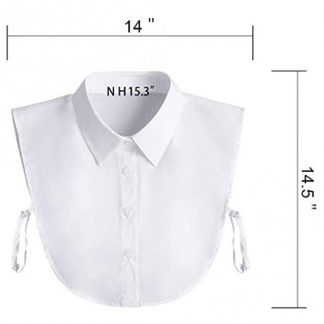 UNAOIWN Fake Collar Detachable Blouse Dickey Collar Half Shirts False Collar for Women and Girls