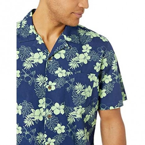 28 Palms Men's Relaxed-fit 100% Cotton Tropical Hawaiian Shirt