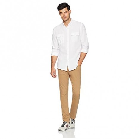 Brand - Goodthreads Men's Slim-Fit Long-Sleeve Linen and Cotton Blend Shirt
