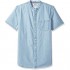 Brand - Goodthreads Men's Slim-Fit Short-Sleeve Band-Collar Denim Shirt