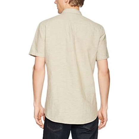 Brand - Goodthreads Men's Standard-Fit Short-Sleeve Linen and Cotton Blend Shirt