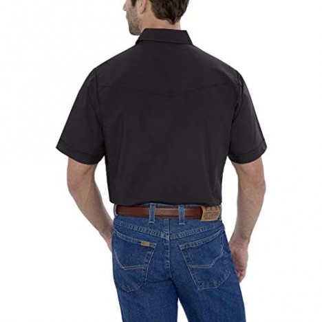 ELY CATTLEMAN Men's Short Sleeve Solid Western Shirt