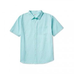 Essentials Men's Big & Tall Short-Sleeve Print Casual Poplin Shirt fit by DXL