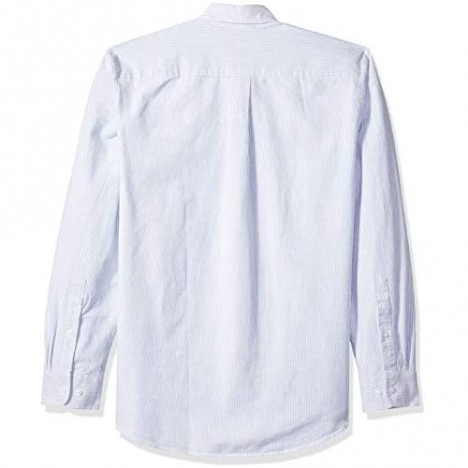 Essentials Men's Regular-Fit Long-Sleeve Stripe Oxford Shirt