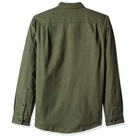 Essentials Men's Slim-Fit Long-Sleeve Two-Pocket Flannel Shirt