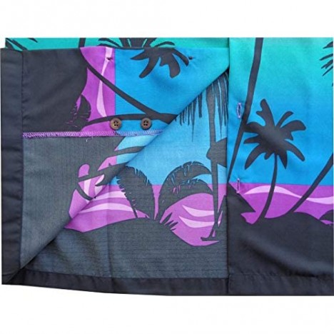 Hawaiian Shirts for Men Tropical Palm Trees Printed Aloha Holiday Beach wear Short Sleeve