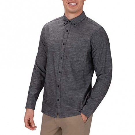 Hurley Men's One and Only Textured Long Sleeve Button Up